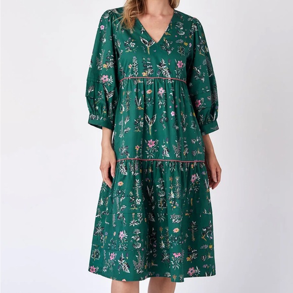 CROSBY by Mollie Burch Dresses & Skirts - Floral Green Midi Dress
